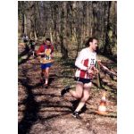 Kreiswaldlaufmeisterschaften 2001: Joachim Oechsner, TG 48 Schweinfurt gefolgt von Hubert Karl, LG Haberge