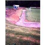 Neubau der Leichtathletikanlage 2001: Unterbau der Weitsprunganlage