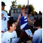 Unterfrnkische Bestenkmpfe in Hsbach 1998: Sebastian Mller bei der Siegerehrung
